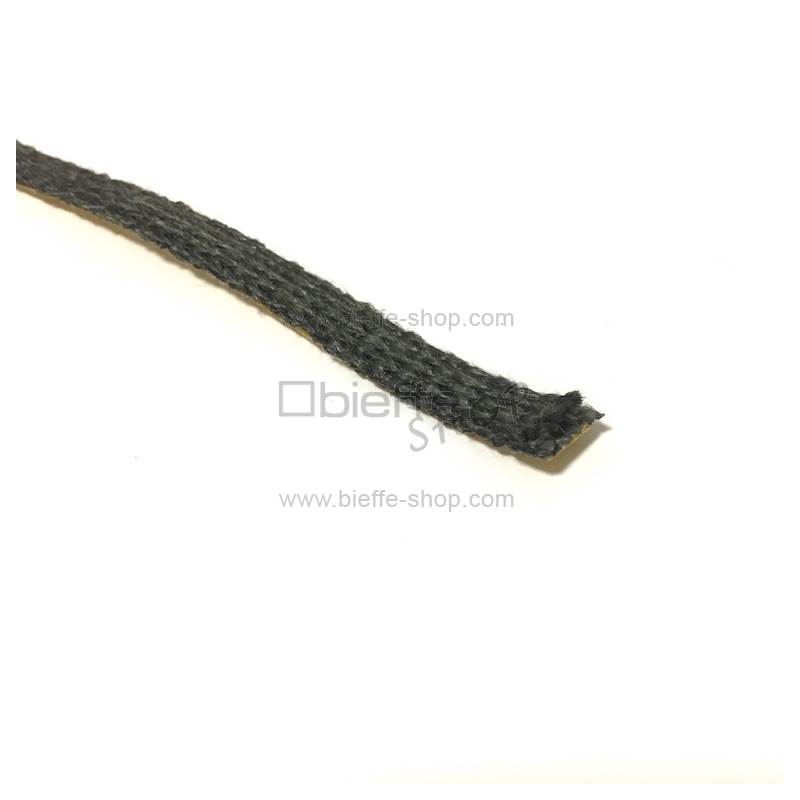 600°C nera PAS NASTRO Guarnizione piatta adesiva in fibra di vetro 10*5 mm