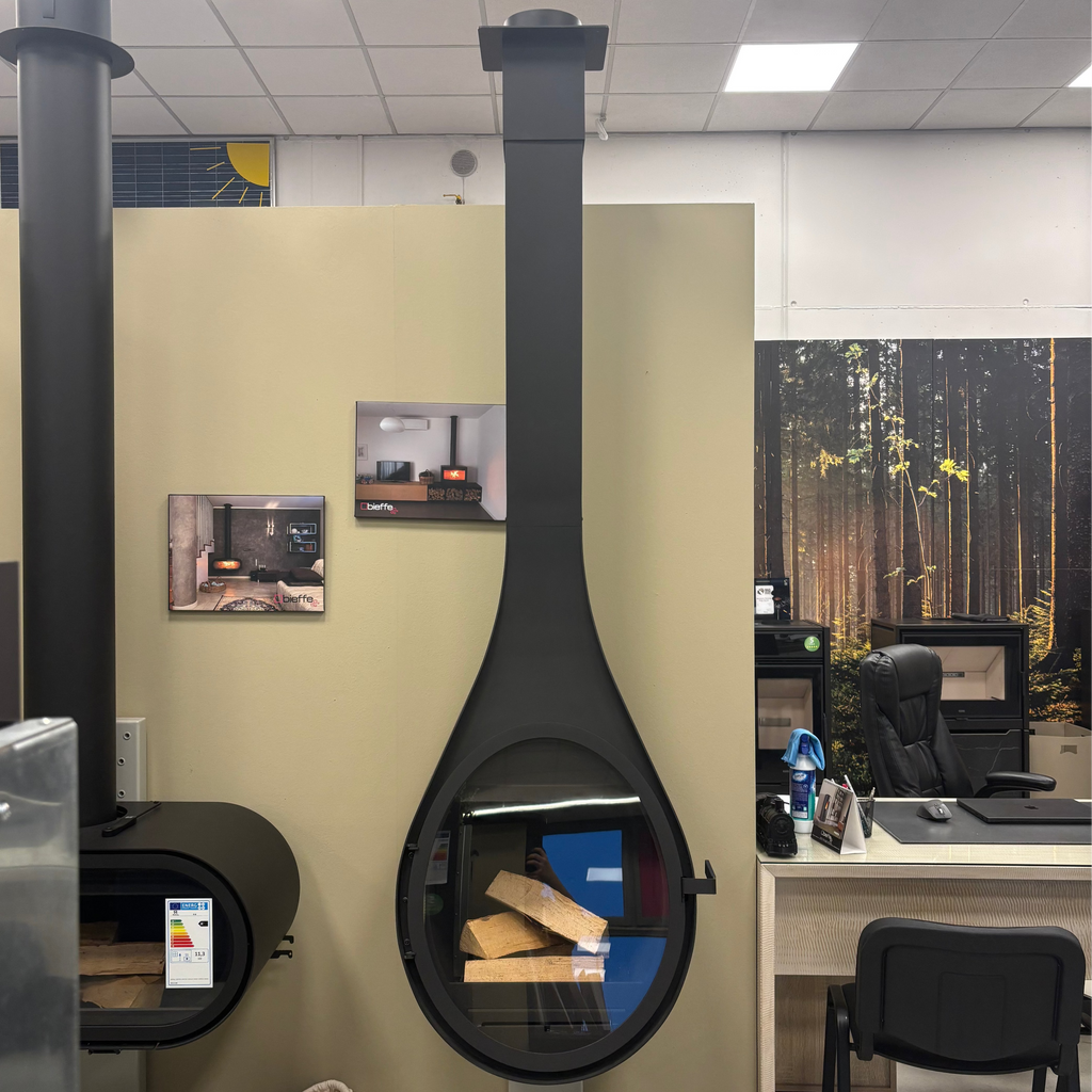 Caminetto Rocal Drop – Camino a legna design da parete | 9,9 kW