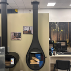 Caminetto Rocal Drop – Camino a legna design da parete | 9,9 kW