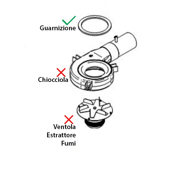 Guarnizione Estrattore Fumi diam. 15,5 cm