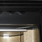 Stufa a pellet Astra 100 S Air Klover con display digitale e uscita calda, ideale per riscaldamento domestico efficiente.