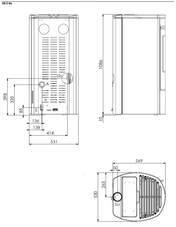 Klover Oblò Air Pellet Stove