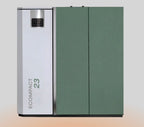 Caldaia a pellet Klover Ecompact 23, immagine di una schermata di controllo digitale del dispositivo.
