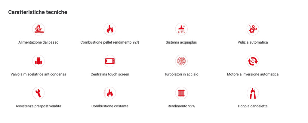 Caldaia a pellet Carinci Eco Power Infinity, immagine di una caldaia moderna e compatta per riscaldamento efficiente.
