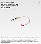 Termostufa a pellet Klover Thermoaura 120s, vista frontale con display e pannello di controllo, in ambiente domestico.
