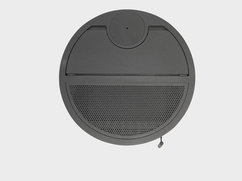 Stufa a pellet Klover Super 7s modello Super90 Air Due con display e uscita aria calda, design moderno e compatto.