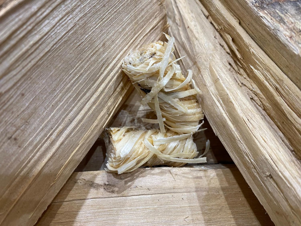 Accendifuoco Bieffe Shop, confezione da 1Kg con 80 pezzi di accendifuoco per caminetti e stufe, immagine del prodotto.