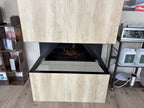 Camino elettrico Bieffe Shop Ambient Fire, usato in ottime condizioni, con display e fiamme artificiali realistiche.