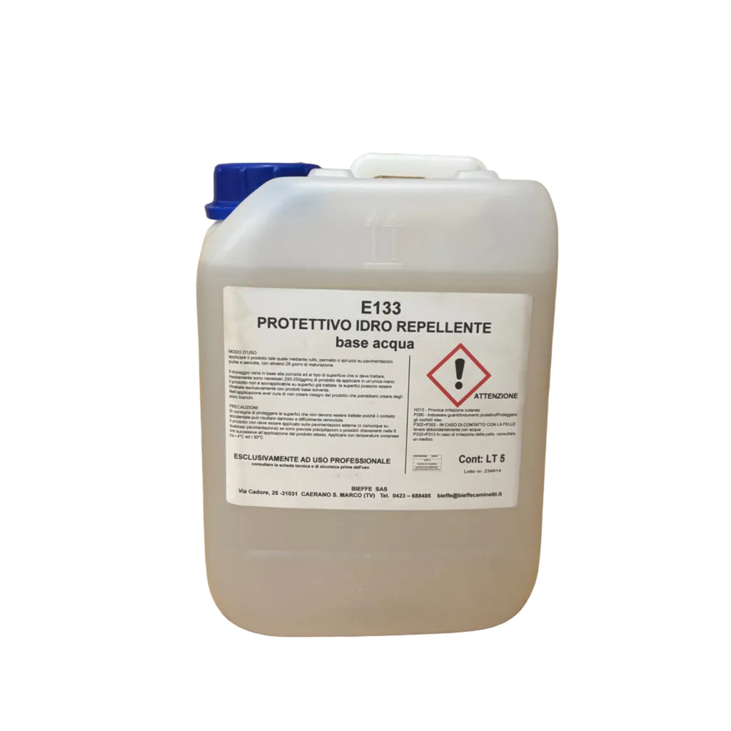 Protettivo IdroRepellente Bieffe Shop, prodotto per la pulizia, contenuto da 5 litri, con finitura resistente all'acqua.