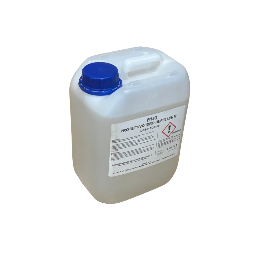 Protettivo IdroRepellente Bieffe Shop, prodotto per la pulizia, contenuto 5 litri, con formula idrorepellente per superfici.