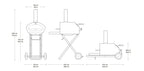 Forno a legna e gas Dielle Stufe Genial, con porta robusta e finiture in acciaio, ideale per cucine esterne e barbecue.