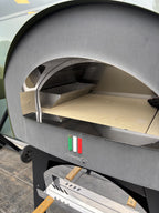 Forno a legna e gas Dielle Stufe per patio, con design robusto e spazio per cucinare all'aperto