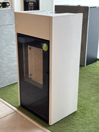 Stufa a legna Dielle Stufe Ghibli Wood Steel Bianco Rock con design in acciaio bianco e struttura resistente