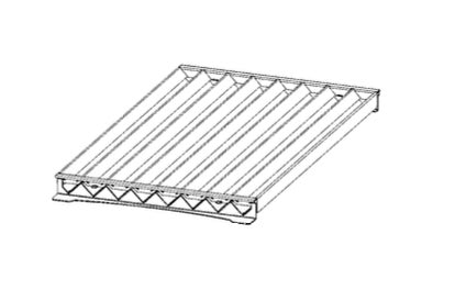 Griglia in acciaio inox Fògher, accessorio per barbecue, con superficie liscia e resistente per cotture perfette.