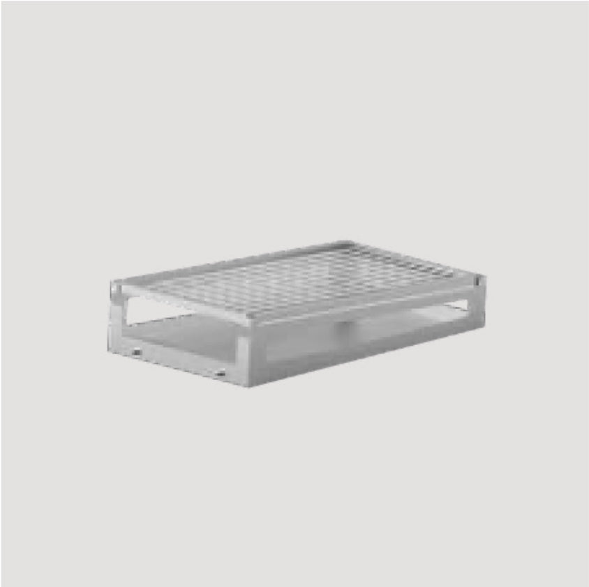 Kit cottura indiretta Fògher per BBQ, accessori con griglia e supporti per cottura indiretta da 250 mm.