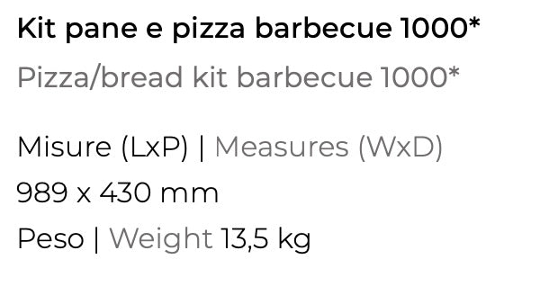 Kit accessori per barbecue Fògher per pane e pizza, include strumenti per la cottura di pane e pizza su grill.