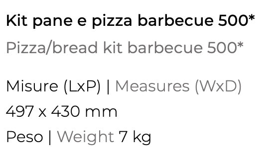 Kit di accessori per BBQ Fògher per pane e pizza, include strumenti e utensili per cottura e preparazione.