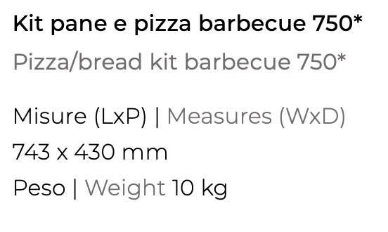 Kit accessori per BBQ Fògher con strumenti per pane e pizza, ideale per cucinare all'aperto.