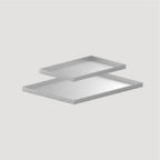 Kit teglie per pane Fògher, accessori per barbecue, in acciaio inox con manici robusti, ideali per cuocere pane e focacce.