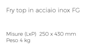 Piastra inox Fògher, accessorio per BBQ, con superficie liscia in acciaio inossidabile per griglia all'aperto.