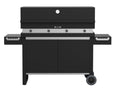 Barbecue a gas Fògher FGA 1000 FO con carrello, in acciaio inox, con piano di cottura e griglia in metallo, ideale per esterni.