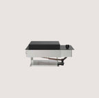 Barbecue a gas Fògher FGB 250 da incasso con piani di cottura in acciaio e griglia, ideale per cucinare all'aperto.