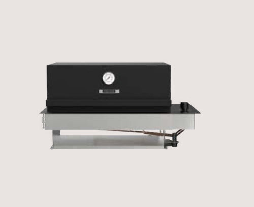 Barbecue a gas Fògher FGB 500 FO da incasso con griglia in acciaio e accessori, ideale per cucina all'aperto.