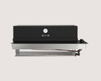 Barbecue a gas Fògher FGB 750 FO da incasso con piani di cottura in acciaio e zona barbecue, ideale per cucina esterna.