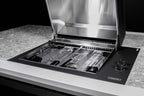 Barbecue a gas Fògher FGB 750 FO da incasso, con superficie di cottura e grille in acciaio inox.