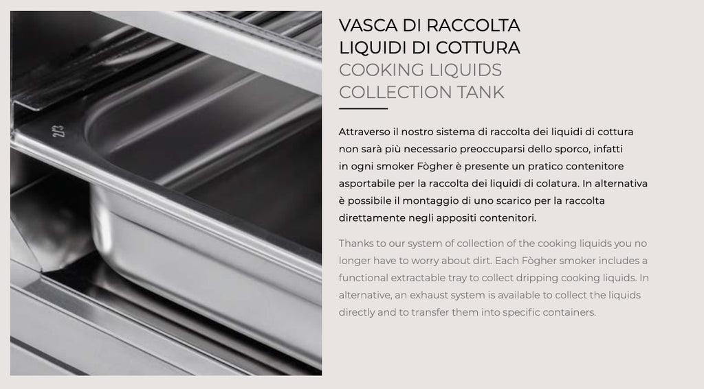 Affumicatore Fògher WS 450, barbecue a legna in acciaio con camino e griglia per cottura all'aperto.