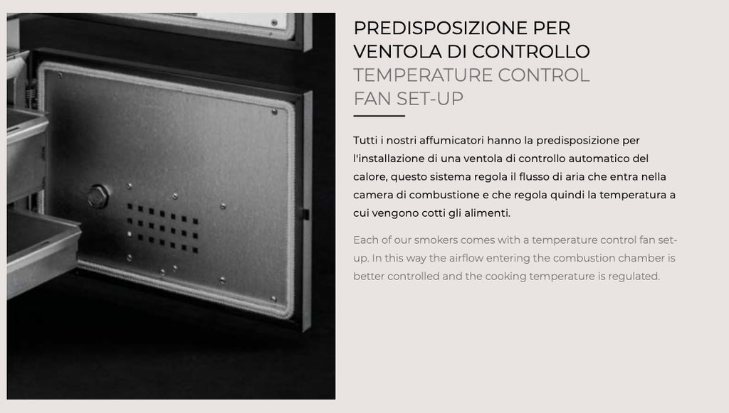 Affumicatore Fògher WS 450, barbecue a legna con struttura in acciaio, ideale per affumicare e cucinare all'aperto