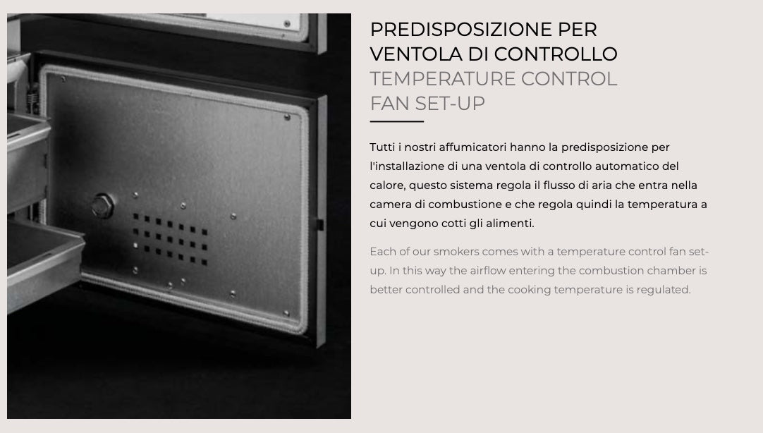 Affumicatore Fògher WS 450, barbecue a legna con struttura in acciaio, ideale per affumicare e cucinare all'aperto