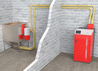 Kit di componenti per caldaia a pellet Carinci Eco Power Infinity, sistema di riscaldamento efficiente e compatto