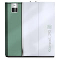 Caldaia a pellet Klover Ecompact 290s, vista frontale con display e struttura compatta.