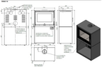 Stufa a legna Klover Venus con porta in vetro e design moderno, ideale per riscaldare con stile.