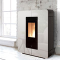 Stufa a pellet Klover Astra Glass Air con porta in vetro, design moderno e vetro trasparente, riscaldamento efficiente