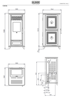 Stufa a pellet Klover Class 90s AIR con design moderno e pannello di controllo digitale, visibile in immagine.