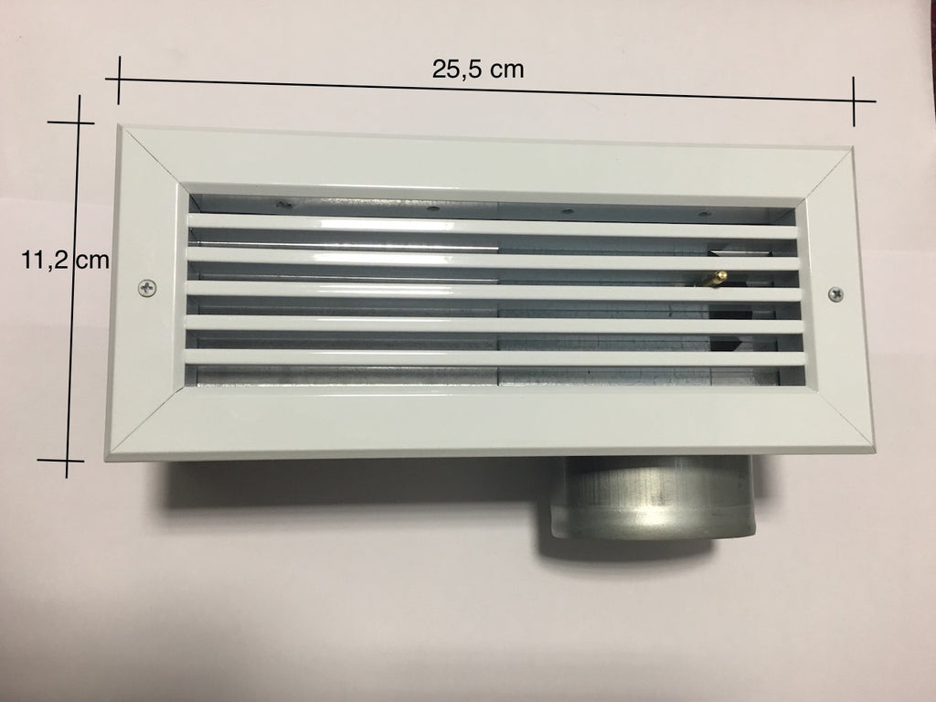 Bocchetta Piazzetta con raccordo inferiore, accessori e ricambi per stufe e caminetti Piazzetta, in metallo resistente