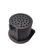 Braciere Piazzetta P120, accessorio di ricambio per stufe a pellet, con struttura in metallo nero e superficie resistente.