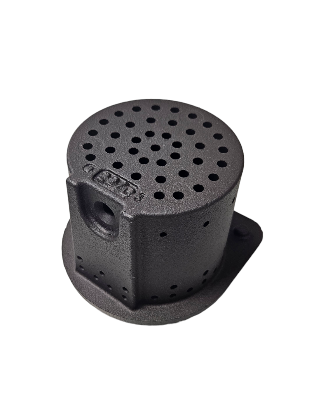 Braciere Piazzetta P120, accessorio di ricambio per stufe a pellet, con struttura in metallo nero e superficie resistente.