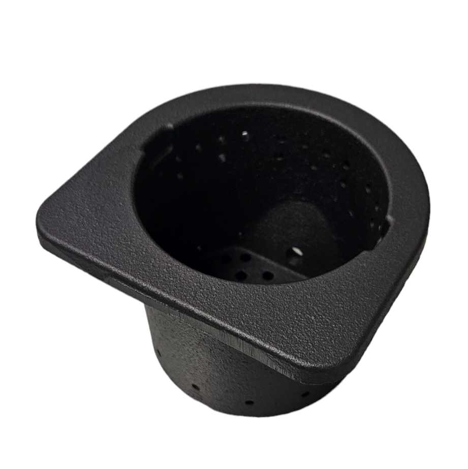 Braciere Piazzetta P120 per accessori e ricambi, in metallo con manici e apertura frontale, adatto per caminetti e stufe a pellet.