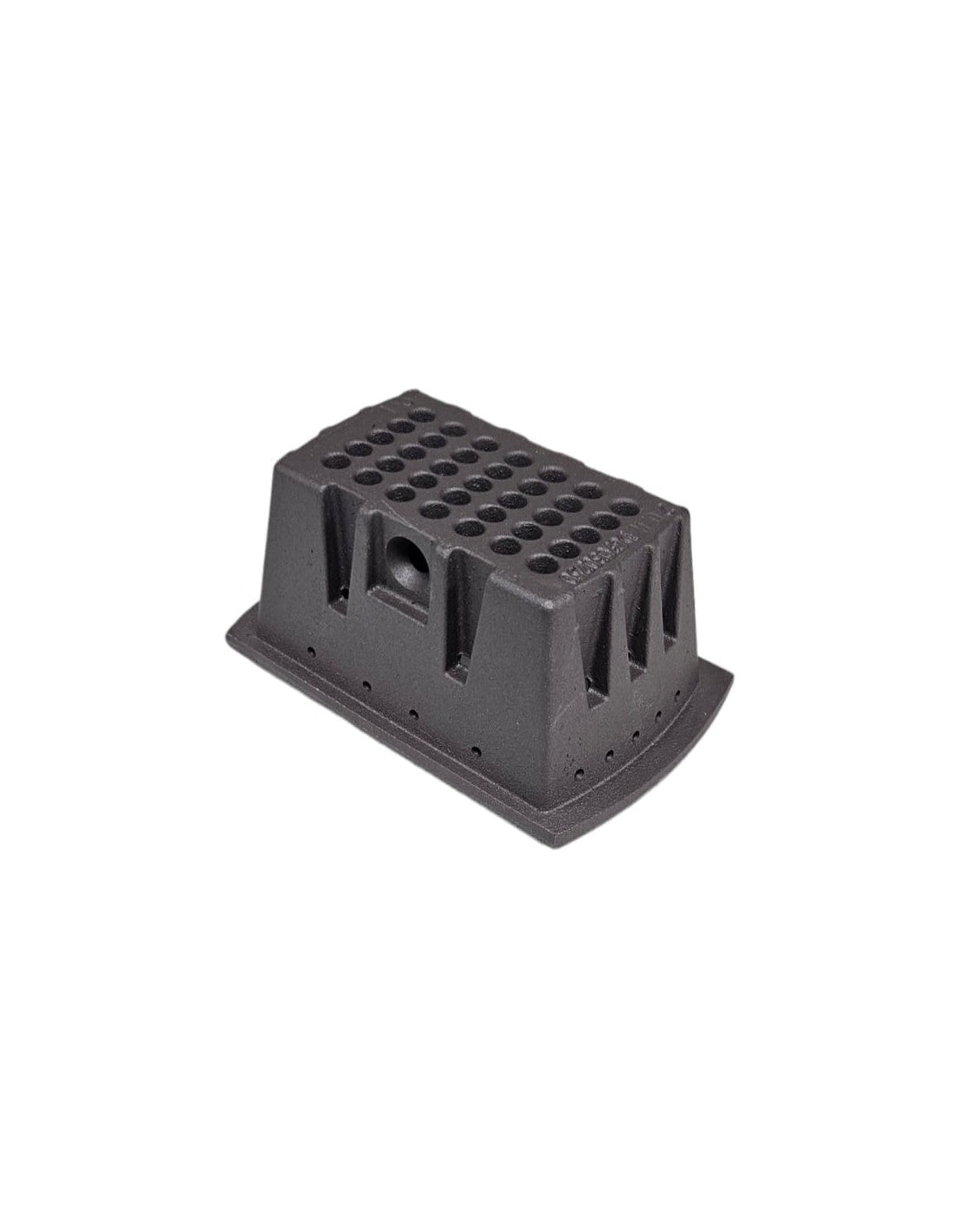 Braciere Piazzetta P130 in acciaio per accessori e ricambi, con superficie liscia e manico in vista.