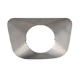 Deflettore Piazzetta P220 in acciaio, accessori e ricambi per stufe e caldaie, con dettagli sul design e materiali.