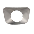 Deflettore Piazzetta P220 in acciaio, accessori e ricambi per stufe e caldaie, con dettagli sul design e materiali.