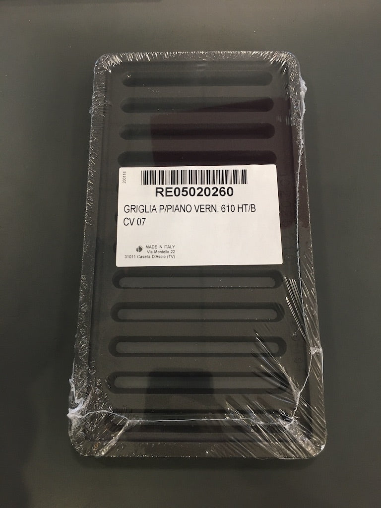 Griglia per camino Piazzetta HT, accessori e ricambi in acciaio per stufe e caminetti Piazzetta, con barre di supporto robuste.