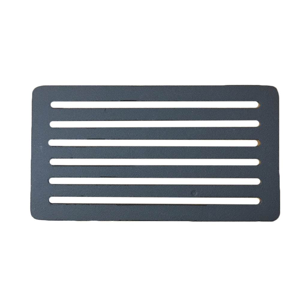 Griglia per camino Piazzetta HT, accessori e ricambi in acciaio, con elementi di supporto e design funzionale.