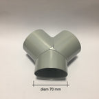 Raccordo a Y compatibile Piazzetta, accessori e ricambi per caldaie, in metallo, con connessioni e tubi collegati