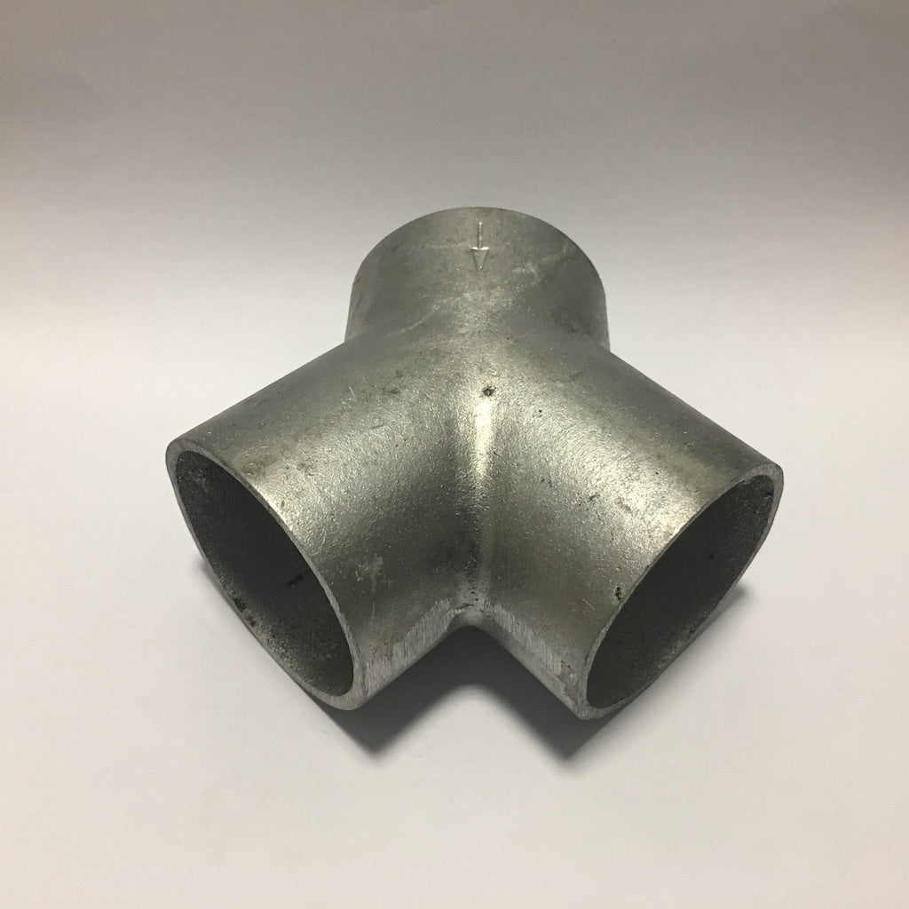 Raccordo a Y originale Piazzetta, accessori e ricambi per caldaie e stufe, in metallo con connessioni robuste.