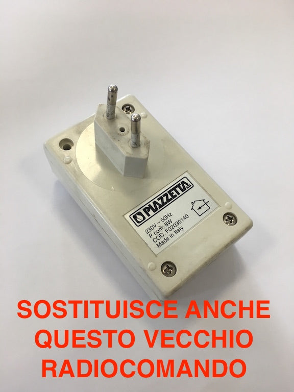 Telecomando Piazzetta multifuo 1 tasto, accessori e ricambi per riscaldamento, con pulsante visibile e design compatto