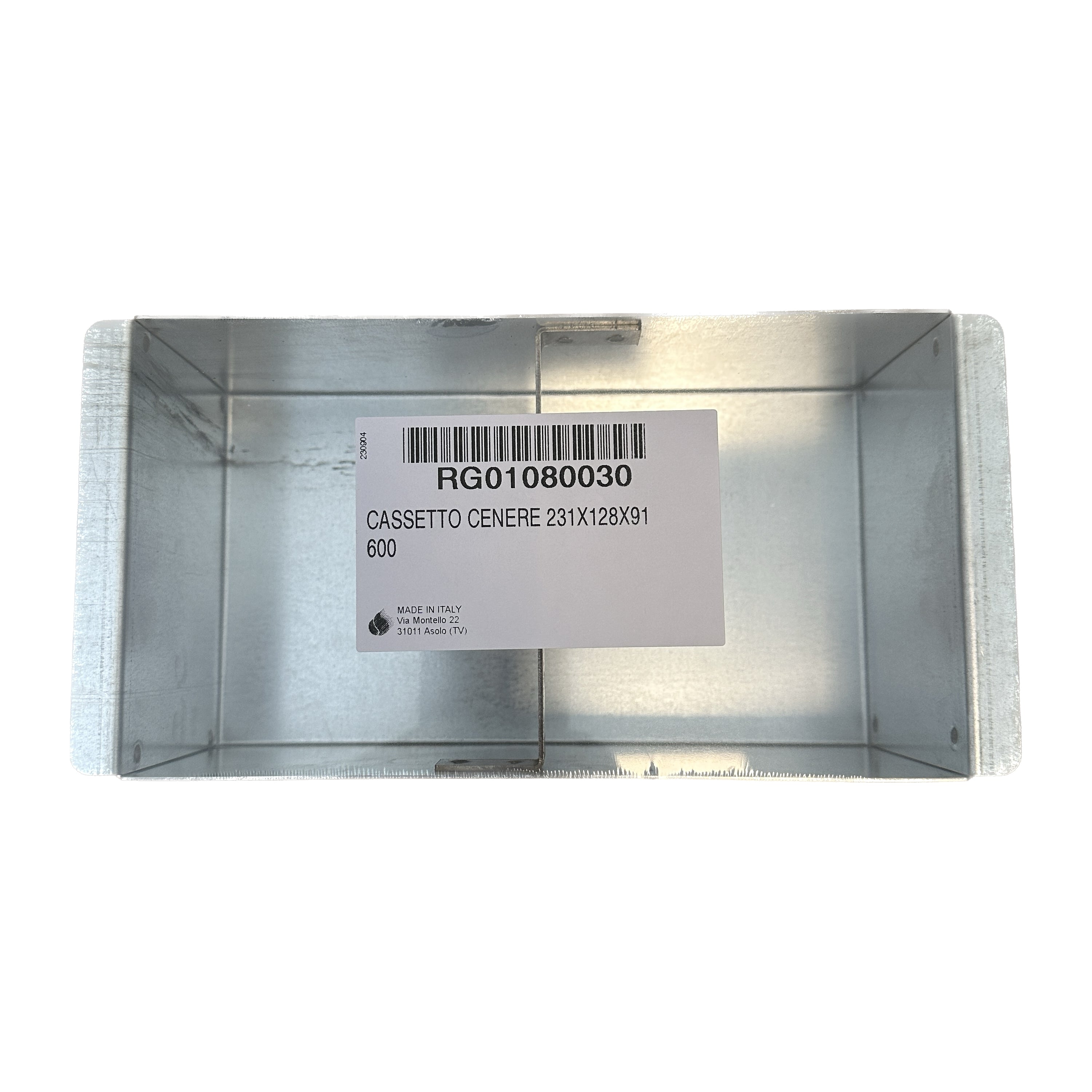 Vaschetta cenere Piazzetta serie HT, accessori e ricambi per stufe, in metallo con apertura superiore.